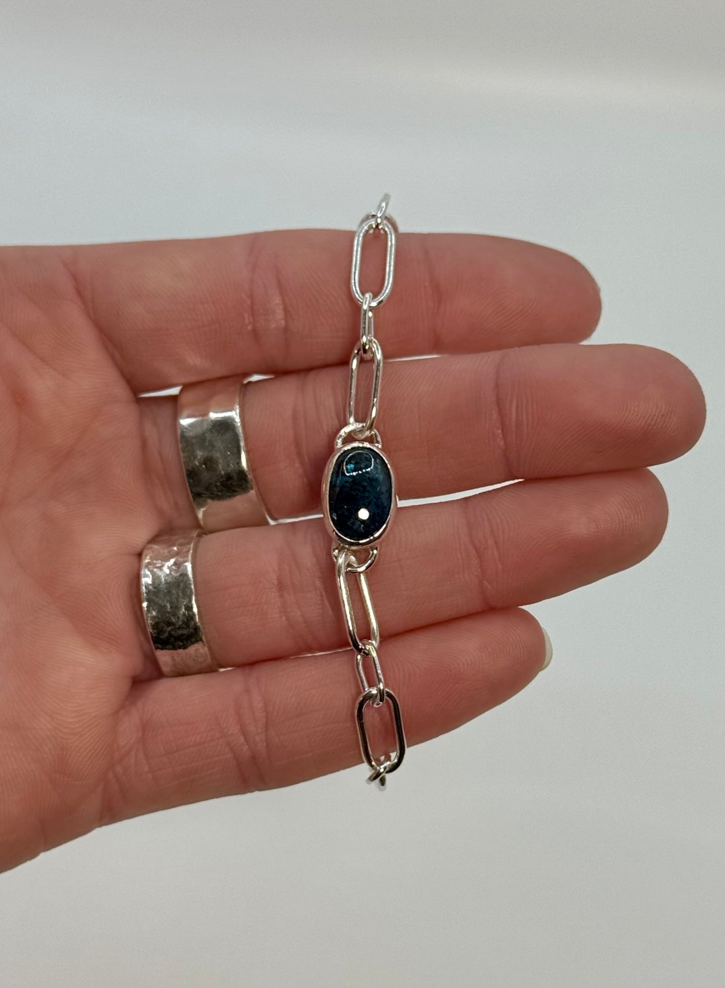 Teal Moss Kyanite Bracelet