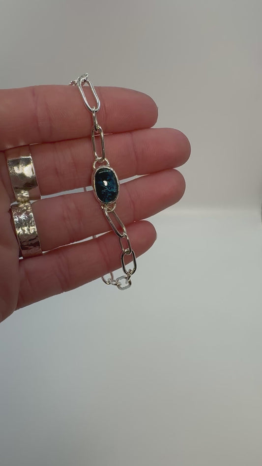 Teal Moss Kyanite Bracelet